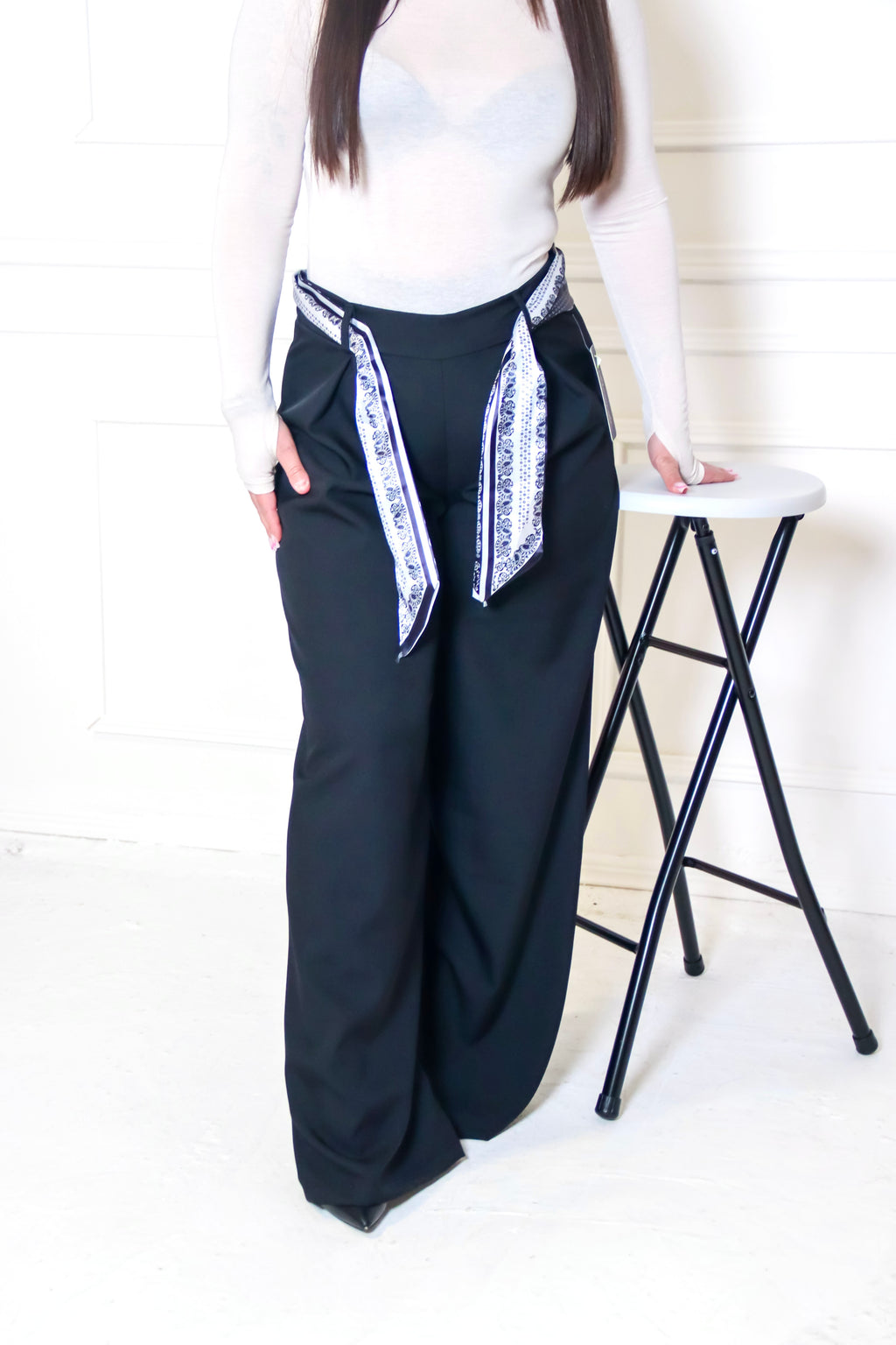 Pantalone palazzo lacci