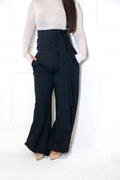 Pantalone elegante rouches