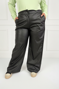 Pantaloni ecopelle neri - dettaglio